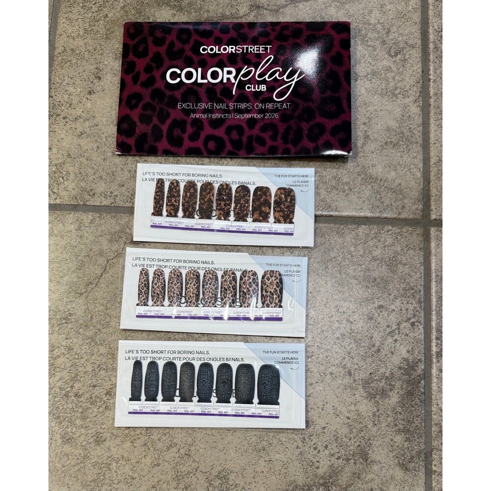 Color Street color play club subscription box new nail strips